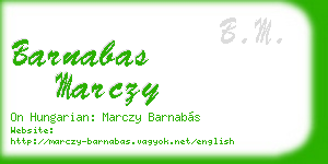 barnabas marczy business card