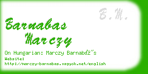 barnabas marczy business card
